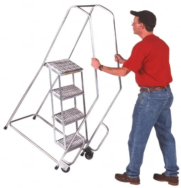 Ballymore - 49" 2 Step Ladder - 300 Lb Capacity, 19" Platform Height, 30" Base Width x 19" Depth, Solid Ribbed Tread - Makers Industrial Supply