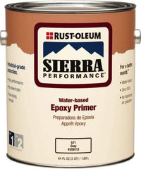 Rust-Oleum - 1 Gal Gray Water-Based Acrylic Enamel Primer - 215 to 320 Sq Ft Coverage, 3 gL Content, Quick Drying, Interior/Exterior - Makers Industrial Supply