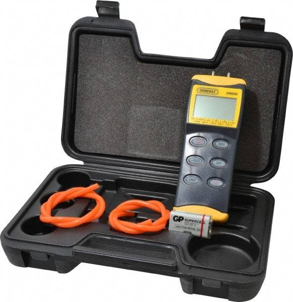 General - 100 Max psi, 0.3% Accuracy, Handheld Digital Manometer - 150 Maximum PSI, 2768 Inch Water Column - Makers Industrial Supply