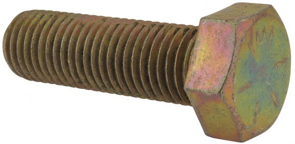 Made in USA - 1-8 UNC, 3-1/4" Length Under Head Hex Head Cap Screw - Makers Industrial Supply