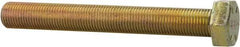 Made in USA - 1/2-20 UNF, 4" Length Under Head Hex Head Cap Screw - Fully Threaded, Grade 8 Alloy Steel, Zinc Yellow Dichromate Finish, 3/4" Hex - Makers Industrial Supply