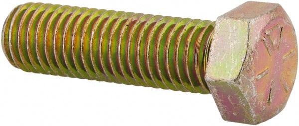 Made in USA - 9/16-12 UNC, 2" Length Under Head Hex Head Cap Screw - Makers Industrial Supply