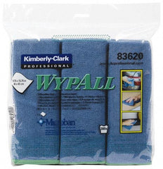 WypAll - Reusable Microfiber Wipes - Packet, 15-3/4" x 15-3/4" Sheet Size, Blue - Makers Industrial Supply