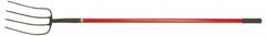 PRO-SOURCE - Spading Fork with 48" Straight Fiberglass Handle - 8-3/4" Blade Width, 4 Tines, 12-1/2" Tine Length - Makers Industrial Supply