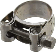 Mikalor - 1-3/16" Hose, 0.78" Wide x 0.04" Thick, T-Bolt Hose Clamp - 1.14 to 1.22" Diam, Stainless Steel - Makers Industrial Supply