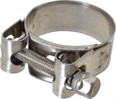 Mikalor - 1-5/8" Hose, 0.78" Wide x 0.04" Thick, T-Bolt Hose Clamp - 1.58 to 1.69" Diam, Stainless Steel - Makers Industrial Supply