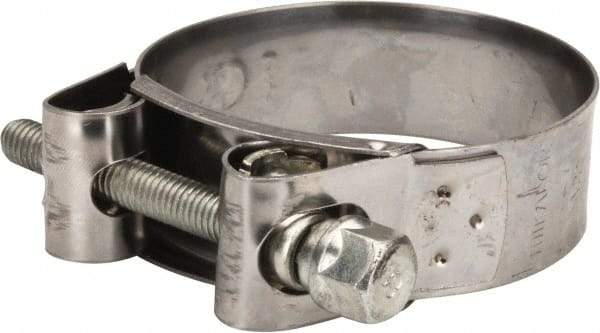 Mikalor - 2-3/4" Hose, 0.98" Wide x 0.04" Thick, T-Bolt Hose Clamp - 2.68 to 2.87" Diam, Stainless Steel Band, Housing & Zinc Plated Screw - Makers Industrial Supply