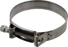 Mikalor - 5" Hose, 0.98" Wide x 0.04" Thick, T-Bolt Hose Clamp - 4.76 to 5.11" Diam, Stainless Steel Band, Housing & Zinc Plated Screw - Makers Industrial Supply