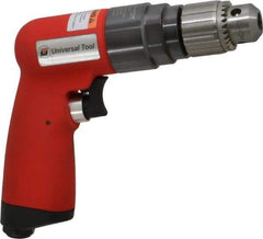 Universal Tool - 1/4" Keyed Chuck - Pistol Grip Handle, 6,000 RPM, 4.6 CFM, 0.9 hp, 90 psi - Makers Industrial Supply