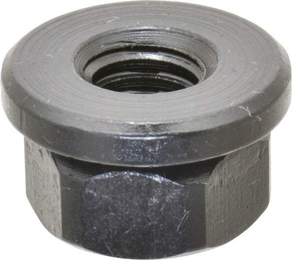 Gibraltar - 3/8-16, 7/8" Flange Diam, 1/2" High, 11/16" Across Flats, Flange Nut - Grade 12L14 Steel, Black Oxide Finish, 1/8" Flange Height, TCMAI - Makers Industrial Supply