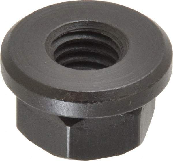 Gibraltar - 7/16-14, 1" Flange Diam, 9/16" High, 3/4" Across Flats, Flange Nut - Grade 12L14 Steel, Black Oxide Finish, 5/32" Flange Height, TCMAI - Makers Industrial Supply