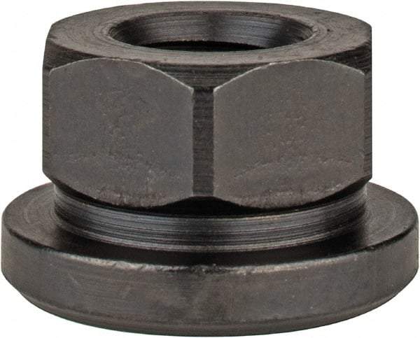 Gibraltar - 1/2-13, 1-1/8" Flange Diam, 11/16" High, 7/8" Across Flats, Flange Nut - Grade 12L14 Steel, Black Oxide Finish, 3/16" Flange Height, TCMAI - Makers Industrial Supply