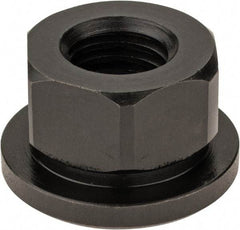 Gibraltar - 5/8-11, 1-3/8" Flange Diam, 13/16" High, 1-1/16" Across Flats, Flange Nut - Grade 12L14 Steel, Black Oxide Finish, 3/16" Flange Height, TCMAI - Makers Industrial Supply