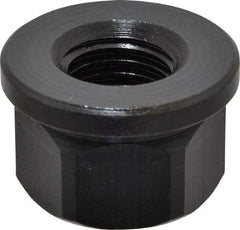 Gibraltar - 1-8, 2" Flange Diam, 1-1/4" High, 1-5/8" Across Flats, Flange Nut - Grade 12L14 Steel, Black Oxide Finish, 1/4" Flange Height, TCMAI - Makers Industrial Supply