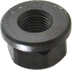 Gibraltar - 3/8-24, 7/8" Flange Diam, 1/2" High, 11/16" Across Flats, Flange Nut - Grade 12L14 Steel, Black Oxide Finish, 1/8" Flange Height, TCMAI - Makers Industrial Supply