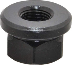 Gibraltar - 1/2-20, 1-1/8" Flange Diam, 11/16" High, 7/8" Across Flats, Flange Nut - Grade 12L14 Steel, Black Oxide Finish, 3/16" Flange Height, TCMAI - Makers Industrial Supply