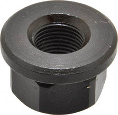 Gibraltar - 5/8-18, 1-3/8" Flange Diam, 13/16" High, 1-1/16" Across Flats, Flange Nut - Grade 12L14 Steel, Black Oxide Finish, 3/16" Flange Height, TCMAI - Makers Industrial Supply