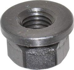 Gibraltar - M10x1.50, 22mm Flange Diam, 13mm High, 17mm Across Flats, Flange Nut - Grade 12L14 Steel, Black Oxide Finish, 3" Flange Height, TCMAI - Makers Industrial Supply