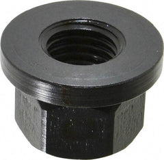 Gibraltar - M16x2.00, 33mm Flange Diam, 21mm High, 24mm Across Flats, Flange Nut - Grade 12L14 Steel, Black Oxide Finish, 5" Flange Height, TCMAI - Makers Industrial Supply