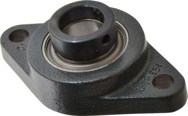 Browning - 1" ID, 4-7/8" OAL x 2-3/4" OAH 2-Bolt Flange - 1,651 Lb Static Cap, 2,801 Lb Dyn Cap, 3-57/64" Btw Mnt Hole Ctrs, Cast Iron - Makers Industrial Supply