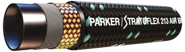 Parker - -10 Hose Size, 1/2" ID x 0.83" OD, 1,000 psi Work Pressure Hydraulic Hose - 350" Long Coil, 2-1/4" Radius, Synthetic Rubber, -50°F to 302°F - Makers Industrial Supply