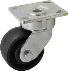 Albion - 4" Diam x 2" Wide x 5-5/8" OAH Top Plate Mount Swivel Caster - Glass Filled Nylon, 800 Lb Capacity, Precision Sealed Bearing, 4 x 4-1/2" Plate - Makers Industrial Supply