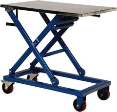 Vestil - 660 Lb Capacity Manual Scissor Lift - 18" to 39-1/2" Lift Height, 37" Platform Length x 23-1/2" Platform Width - Makers Industrial Supply