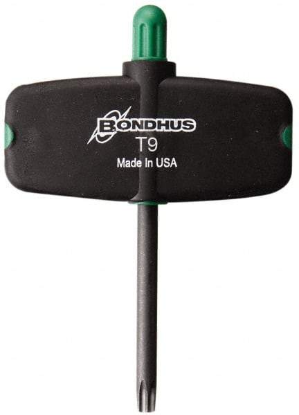 Bondhus - T9 Torx Plus Key - Wing Handle, Protanium High Torque Steel, 2" Length Under Head - Makers Industrial Supply