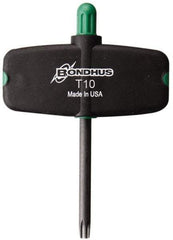 Bondhus - T10 Torx Plus Key - Wing Handle, Protanium High Torque Steel, 2" Length Under Head - Makers Industrial Supply