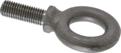 Gibraltar - 5,000 Lb Capacity, Steel, 3/4-10 Thread, Fixed Lifting Eye Bolt - Fully Threaded, 2" Shank, 2" Thread Length, Shoulder - Makers Industrial Supply