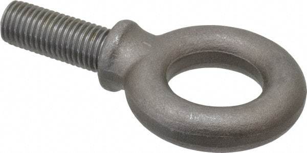 Gibraltar - 7,000 Lb Capacity, Steel, 7/8-9 Thread, Fixed Lifting Eye Bolt - Fully Threaded, 2-1/4" Shank, 2-1/4" Thread Length, Shoulder - Makers Industrial Supply