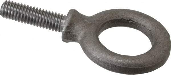 Gibraltar - 1,480 Lb Capacity, Alloy Steel, 3/8 Thread, Fixed Lifting Eye Bolt - Fully Threaded, 1-1/4" Shank, 1-1/4" Thread Length, Shoulder - Makers Industrial Supply