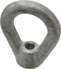 Gibraltar - 2,700 Lb Capacity, 3/8-16 Thread, Galvanized Finsih, Carbon Steel Heavy Duty Lifting Eye Nut - Grade C-1030, 2-1/2" High, 1-1/4" Inside & 2" Outside Eye Diam, 7/8" Bell/Base Width - Makers Industrial Supply