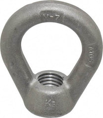 Gibraltar - 5,000 Lb Capacity, 3/4-10 Thread, Self Colored, Carbon Steel Heavy Duty Lifting Eye Nut - Grade C-1030, 3" High, 1-1/2" Inside & 2-1/2" Outside Eye Diam, 1-3/8" Bell/Base Width - Makers Industrial Supply