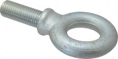 Gibraltar - 7,650 Lb Capacity, Steel, 1-8 Thread, Fixed Lifting Eye Bolt - Fully Threaded, 2-1/2" Shank, 3" Thread Length, Shoulder - Makers Industrial Supply