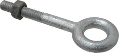 Gibraltar - 800 Lb Capacity, Steel, 5/16-18 Thread, Fixed Lifting Eye Bolt - Partially Threaded, 2-1/4" Shank, 1-1/4" Thread Length, No Shoulder - Makers Industrial Supply