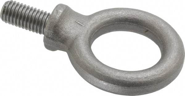 Gibraltar - 1,630 Lb Capacity, Steel, M10x1.50 Thread, Fixed Lifting Eye Bolt - Fully Threaded, 20mm Shank, 19mm Thread Length, Shoulder - Makers Industrial Supply