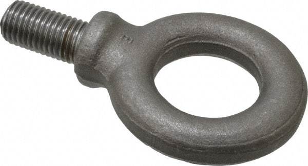 Gibraltar - 3,990 Lb Capacity, Steel, M16x2.00 Thread, Fixed Lifting Eye Bolt - Fully Threaded, 32mm Shank, 31mm Thread Length, Shoulder - Makers Industrial Supply