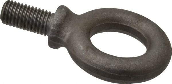 Gibraltar - 5,510 Lb Capacity, Steel, M18x2.50 Thread, Fixed Lifting Eye Bolt - Fully Threaded, 36mm Shank, 37mm Thread Length, Shoulder - Makers Industrial Supply