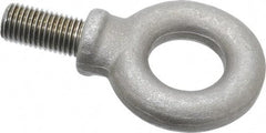 Gibraltar - 8,485 Lb Capacity, Steel, M24x3.00 Thread, Fixed Lifting Eye Bolt - Fully Threaded, 48mm Shank, 47mm Thread Length, Shoulder - Makers Industrial Supply