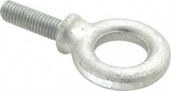 Gibraltar - 2,400 Lb Capacity, Steel, 1/2-13 Thread, Fixed Lifting Eye Bolt - Fully Threaded, 1-1/2" Shank, 1-3/4" Thread Length, Shoulder - Makers Industrial Supply