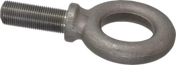 Gibraltar - 5,000 Lb Capacity, Steel, 3/4-16 Thread, Fixed Lifting Eye Bolt - Fully Threaded, 2" Shank, 2" Thread Length, Shoulder - Makers Industrial Supply