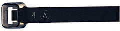 Made in USA - 48-9/16" Long Black Nylon Standard Cable Tie - 175 Lb Tensile Strength, 2.29mm Thick, 4" Max Bundle Diam - Makers Industrial Supply