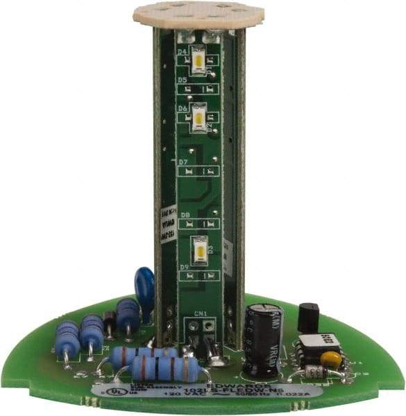 Edwards Signaling - LED Lamp, White, Flashing, Stackable Tower Light Module - 120 VAC, 0.02 Amp, IP54, IP65 Ingress Rating, 3R, 4X NEMA Rated, Panel Mount, Pipe Mount - Makers Industrial Supply