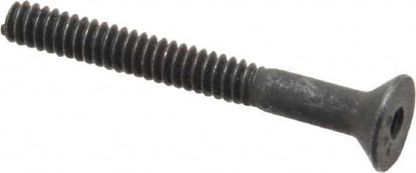 Value Collection - #6-32 UNC Hex Socket Drive, 82° Flat Screw - Alloy Steel, Black Oxide Finish, Partially Threaded, 1-1/4" OAL - Makers Industrial Supply