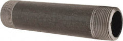 Made in USA - Schedule 80, 1-1/4" Diam x 7" Long Black Pipe Nipple - Threaded - Makers Industrial Supply