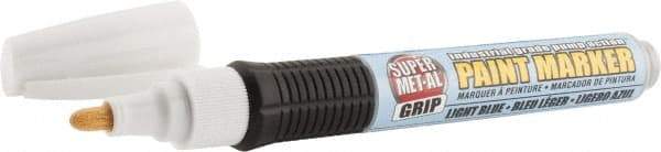 Super Met-Al - Light Blue Paint Marker - Fiber Tip, Oil Based - Makers Industrial Supply