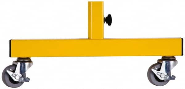 Made in USA - Aluminum and Steel Frame Caster Feet - Safety Yellow - Makers Industrial Supply