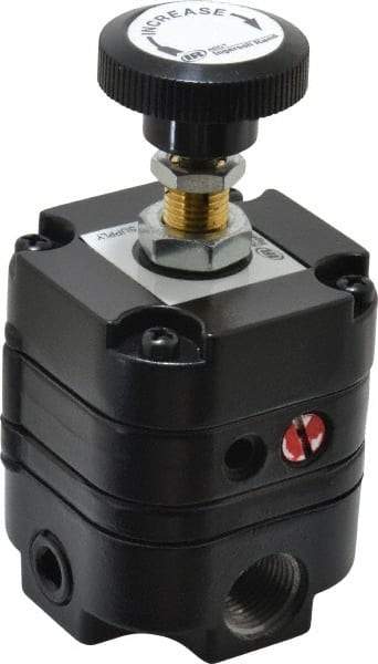 ARO/Ingersoll-Rand - 3/8 NPT Port, 14 CFM, Zinc Precision Constant Bleed Regulator - 2 to 60 psi Range, 150 Max psi Supply Pressure, 1/4" Gauge Port Thread, 2.12" Wide x 4.55" High - Makers Industrial Supply