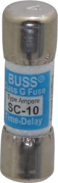 Cooper Bussmann - 170 VDC, 600 VAC, 10 Amp, Time Delay Size Rejecting/NonRejecting Fuse - Fuse Holder Mount, 1-5/16" OAL, 10 at DC, 100 at AC (RMS) kA Rating, 13/32" Diam - Makers Industrial Supply